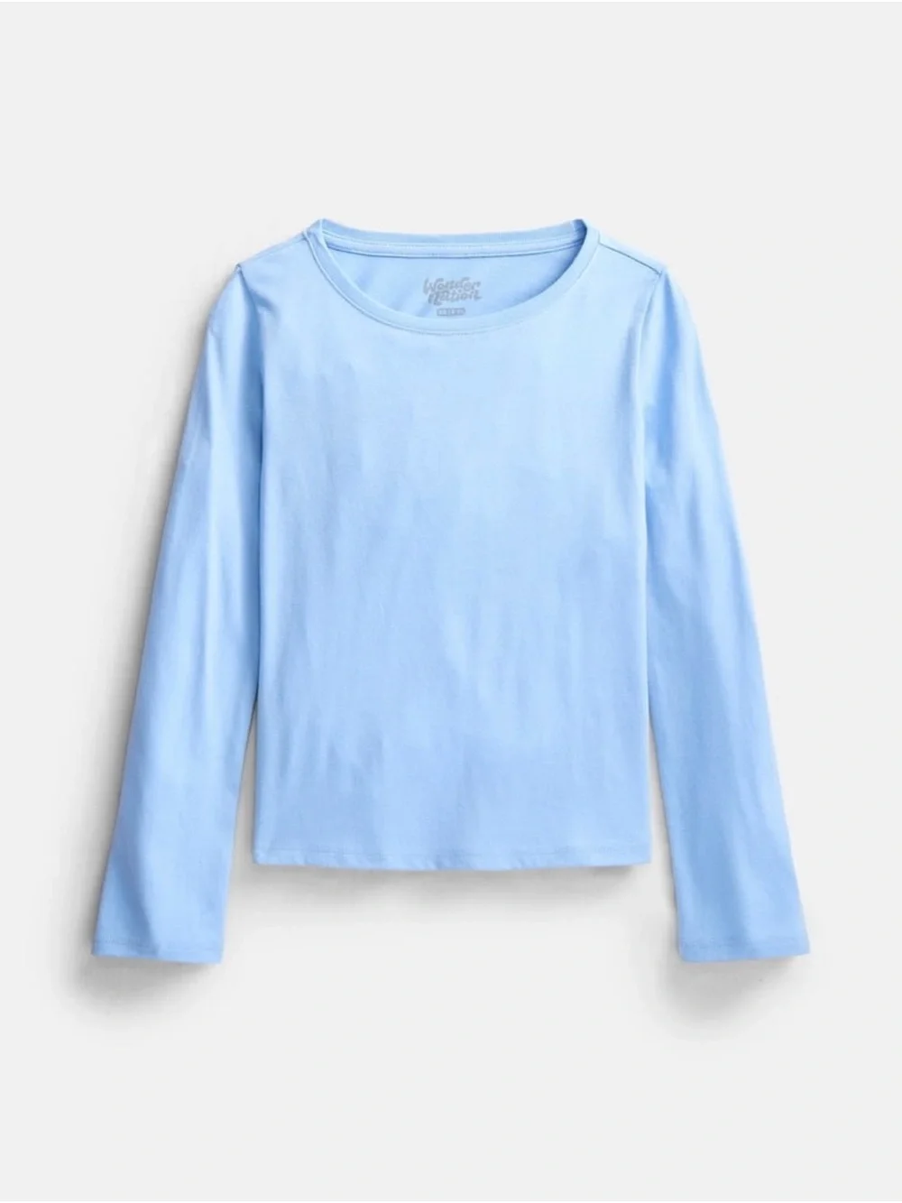 wonder nation Light Blue Long Sleeve Crewneck Top